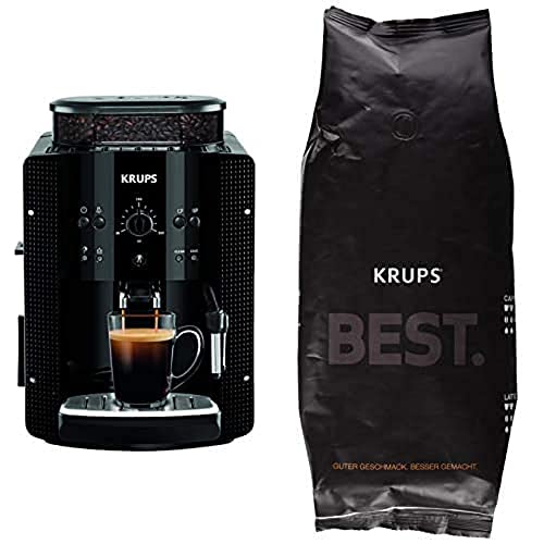 Krups Arabica Picto Kaffeevollautomat: Milchdüse, 2-Tassen, Drehregler, einfache Reinigung, TÜV-zertifiziert, Weiß