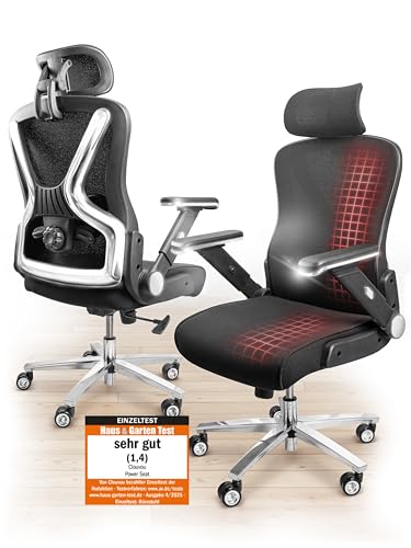 CLOUVOU PowerSeat Testsieger Ergonomischer Bürostuhl – Voll Anpassbar, Gaming, 200 kg