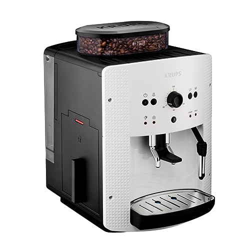 Krups Arabica Picto Kaffeevollautomat: Milchdüse, 2-Tassen, Drehregler, einfache Reinigung, TÜV-zertifiziert, Weiß