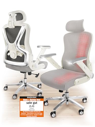 CLOUVOU PowerSeat Testsieger Ergonomischer Bürostuhl – Voll Anpassbar, Gaming, 200 kg