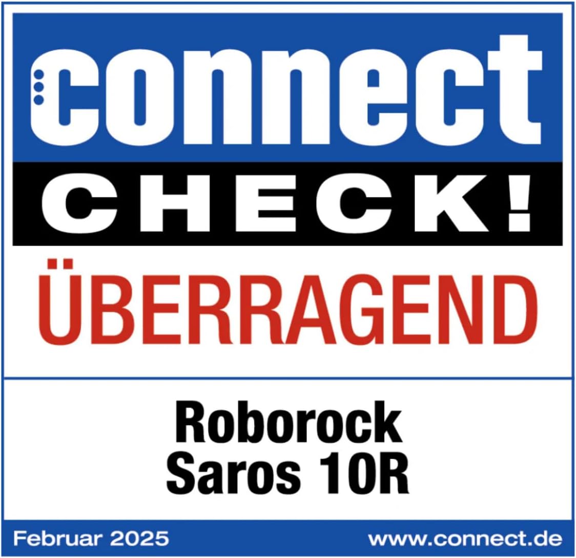 roborock Saros 10R Saugroboter mit Wischfunktion, ultraflach, StarSight 2.0, Zero-Tangle, Multifunktions-Dock