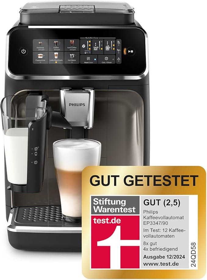 Philips 3300 Kaffeevollautomat LatteGo: Cremiger Milchschaum, Leise, Einfachste Reinigung