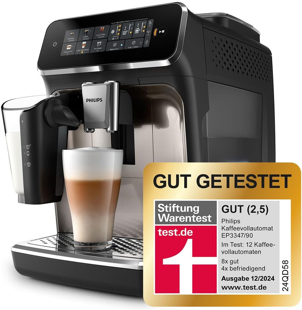 Philips 3300 Kaffeevollautomat LatteGo: Cremiger Milchschaum, Leise, Einfachste Reinigung