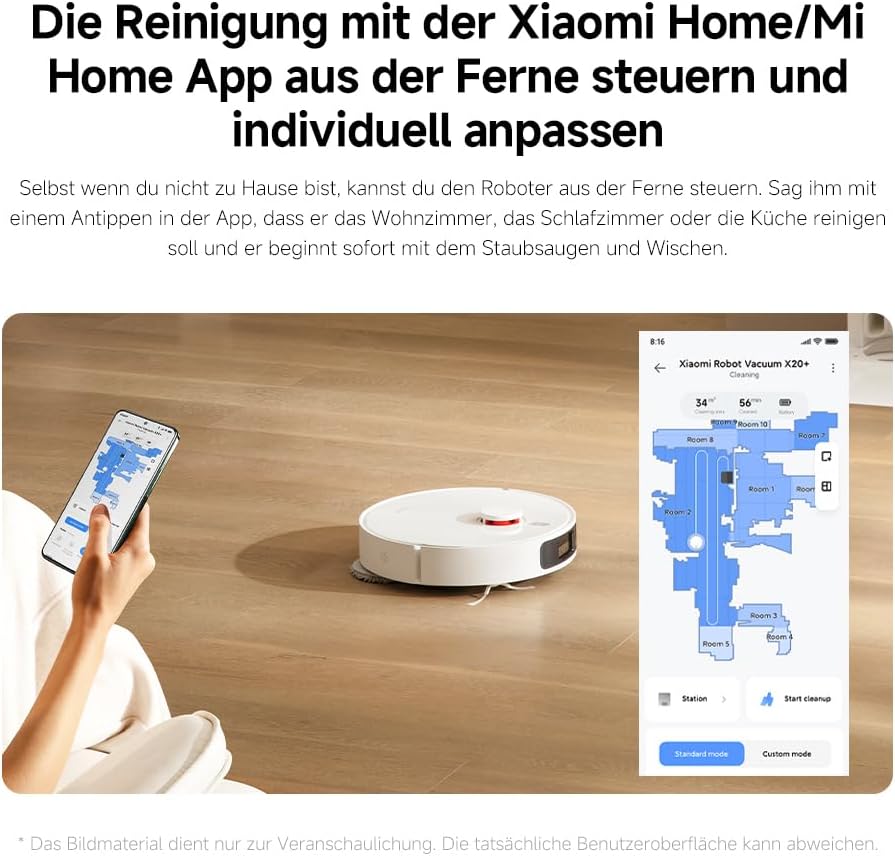 Xiaomi Robot Vacuum X20+ Saugroboter: 6000Pa, Absaugstation, Auto-Trocknung, LDS Navigation
