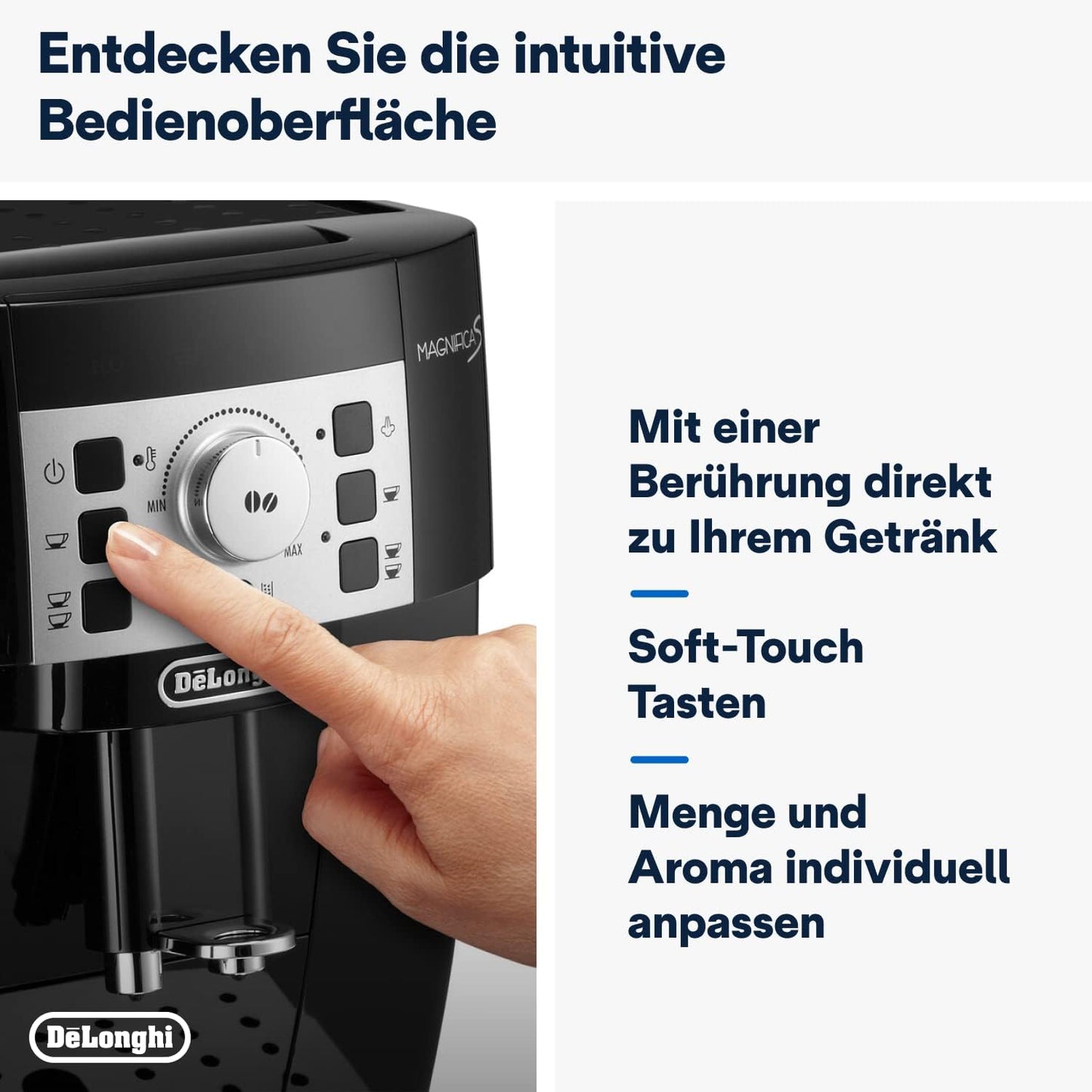 De'Longhi Magnifica S ECAM 22.110.B: Voller Kaffeegenuss auf Knopfdruck mit Milchschaum-Düse