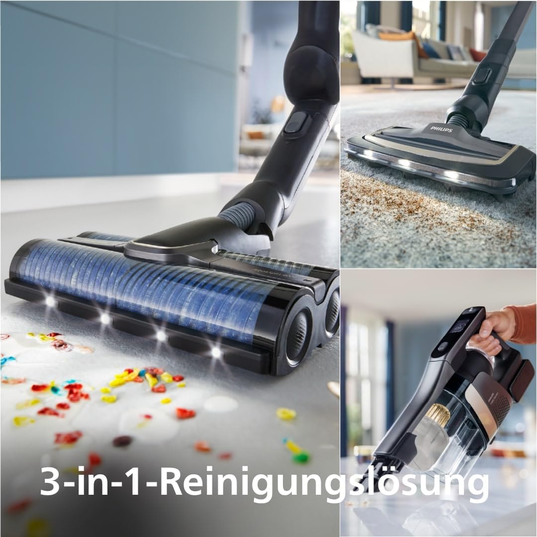 Philips AquaTrio Nass- & Trockensauger, 3-in-1, AquaSpin, Selbstreinigung, Tiefschwarz