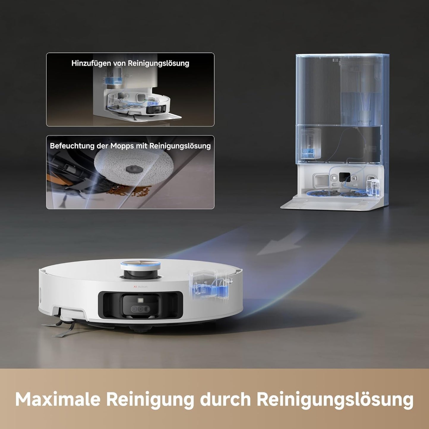 dreame X50 Ultra Complete Saugroboter: Intelligente Wischfunktion, 20.000 Pa, Hindernisüberwindung
