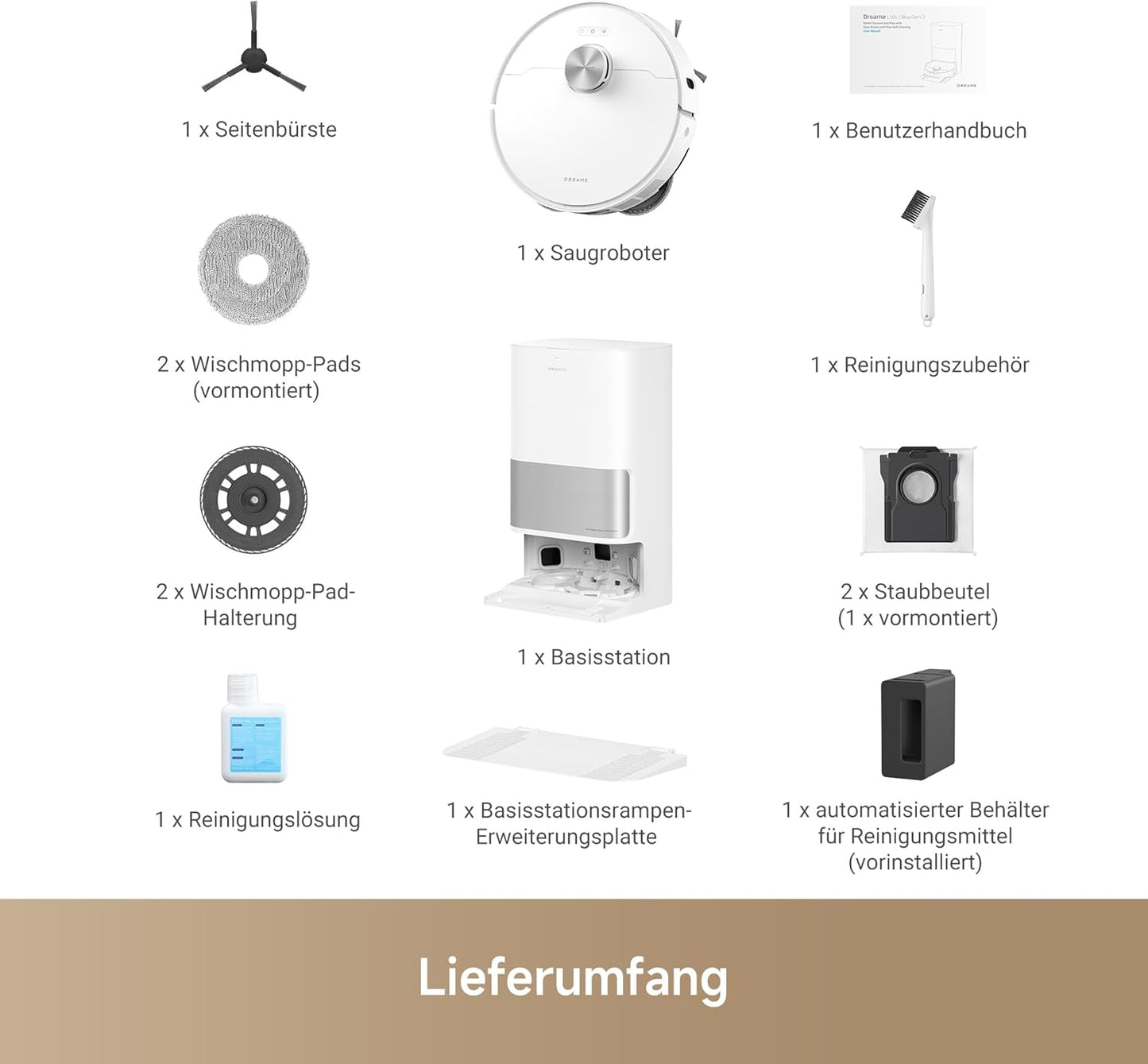 dreame L10s Ultra Gen 2 Saugroboter, MopExtend, 10.000Pa Vormax, Tierfreundlich, Vollautomatisch