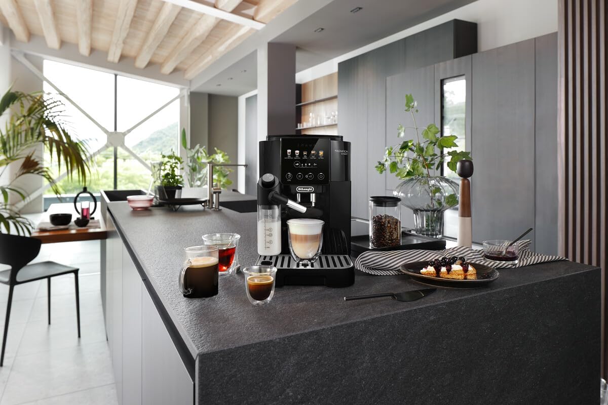 De'Longhi Magnifica Start Kaffeevollautomat, LatteCrema-Milchsystem, Espresso, Cappuccino, Soft-Touch, Schwarz