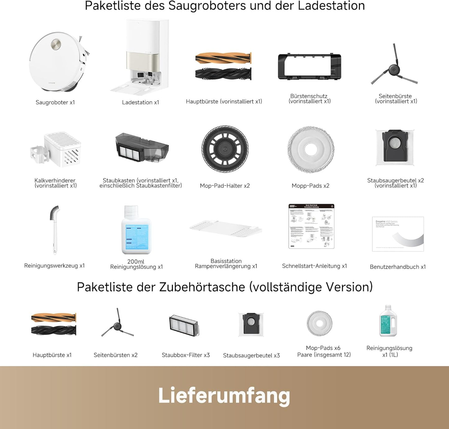 dreame X50 Ultra Complete Saugroboter: Intelligente Wischfunktion, 20.000 Pa, Hindernisüberwindung