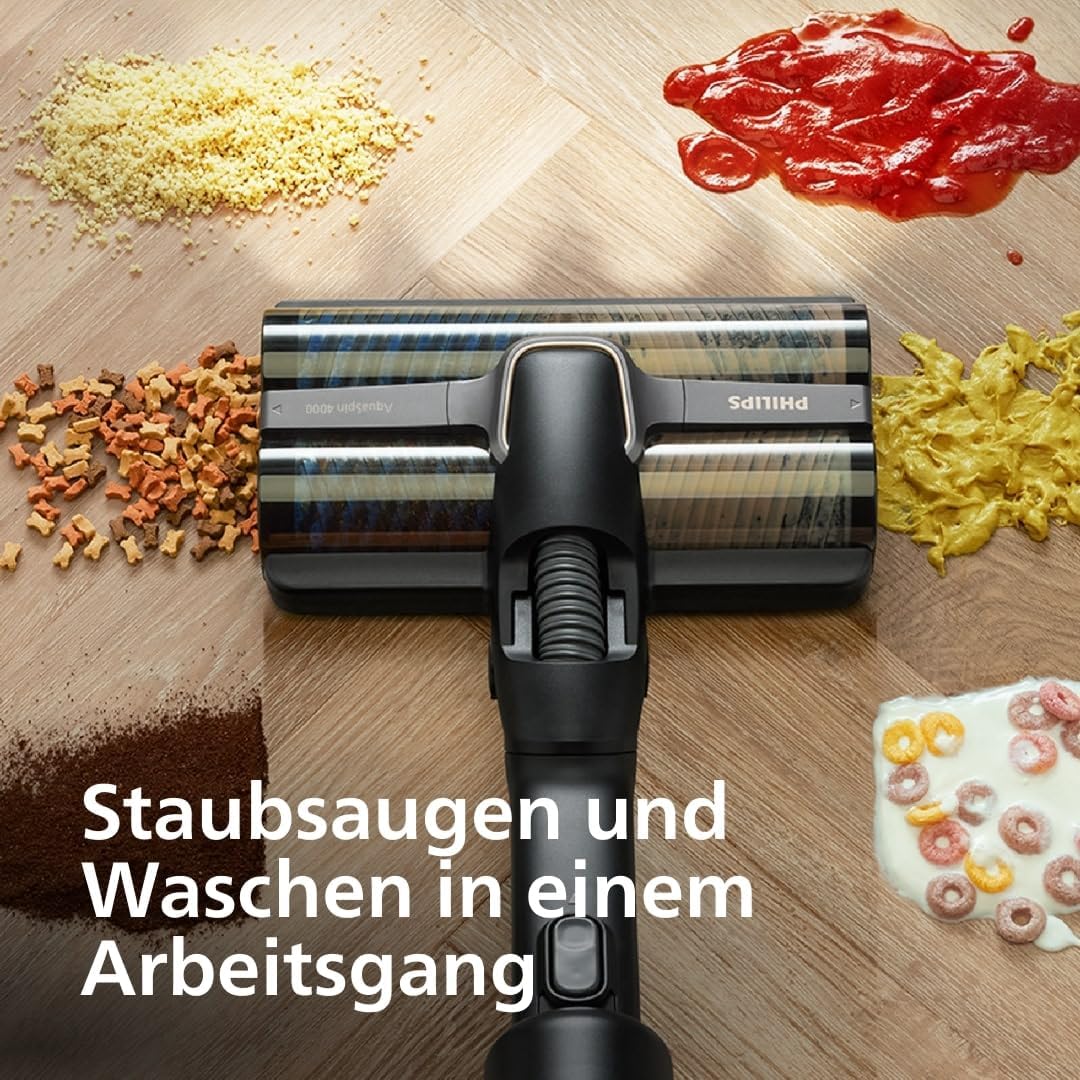 Philips AquaTrio Nass- & Trockensauger, 3-in-1, AquaSpin, Selbstreinigung, Tiefschwarz