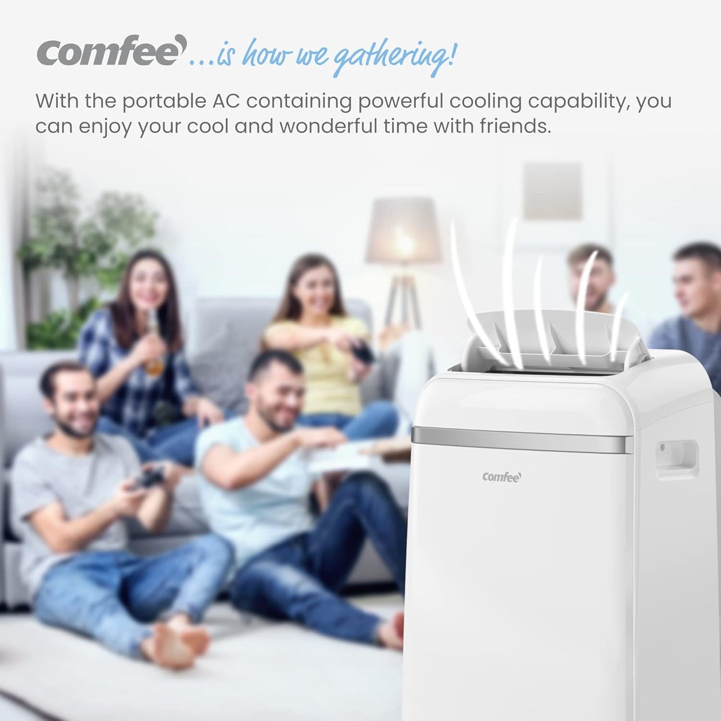 Comfee Mobiles Klimagerät Pro 10000 BTU 3-in-1: Effiziente Raumkühlung, Entfeuchtung, Ventilation