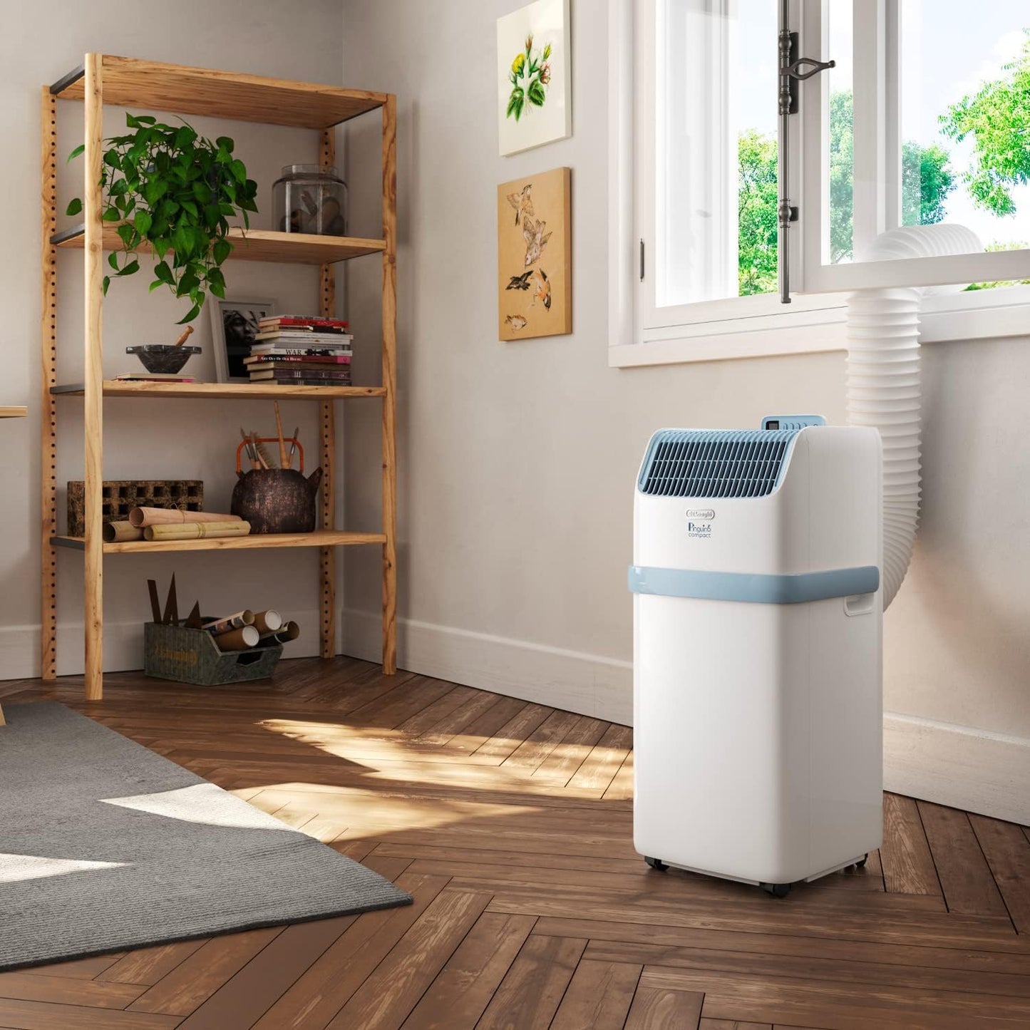 De'Longhi Pinguino Kompakt Mobiles Klimagerät 8.300 BTU/h Entfeuchtung Timer A