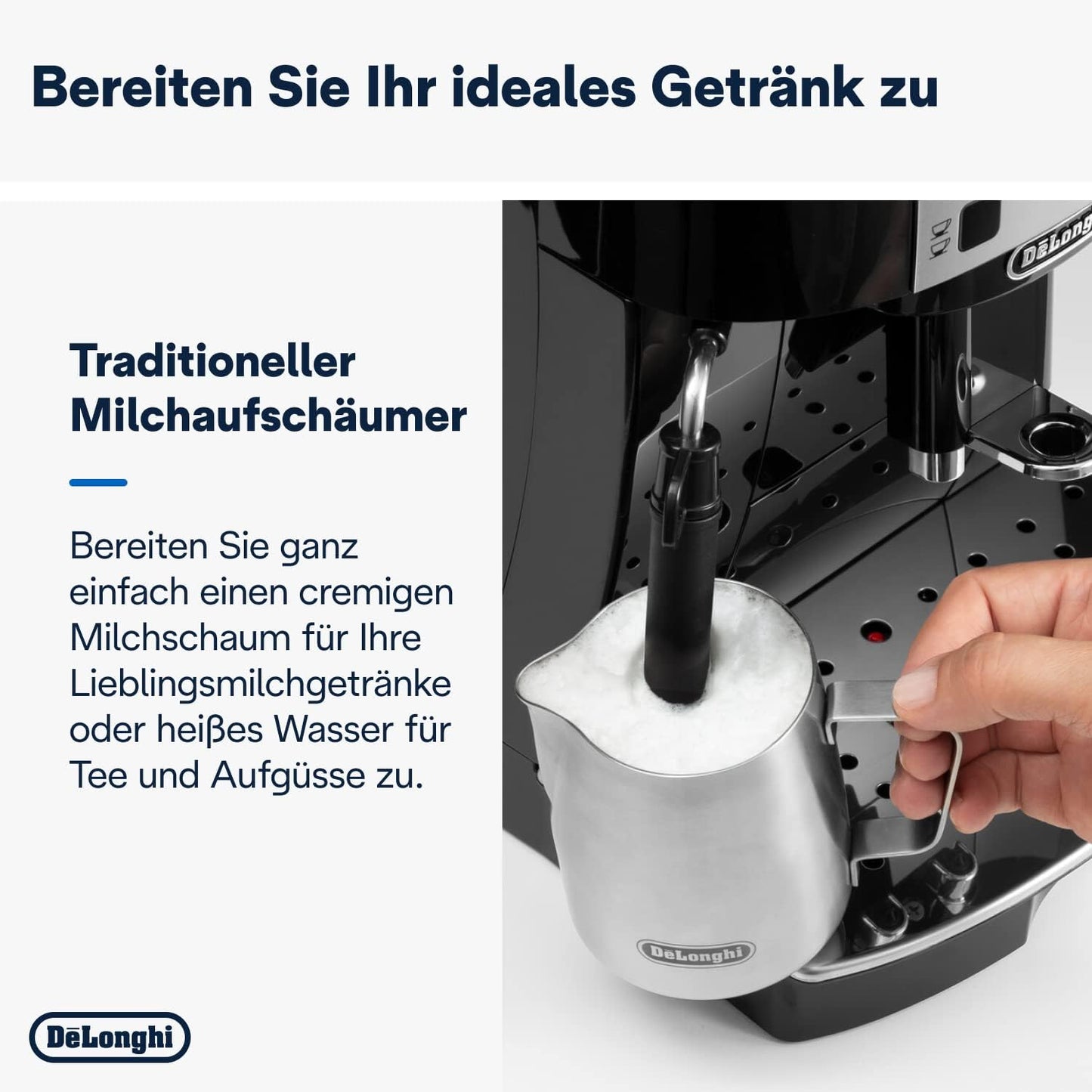 De'Longhi Magnifica S ECAM 22.110.B: Voller Kaffeegenuss auf Knopfdruck mit Milchschaum-Düse