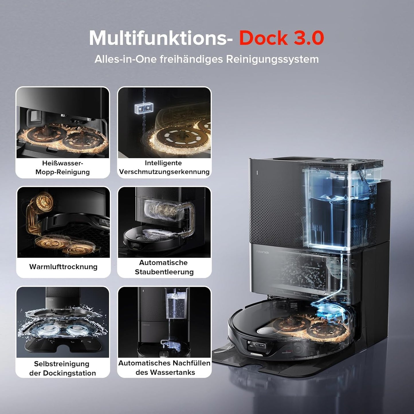 Roborock Qrevo Slim Saugroboter: Ultraflach, 11.000Pa, StarSight Navigation, 8-in-1 Dock