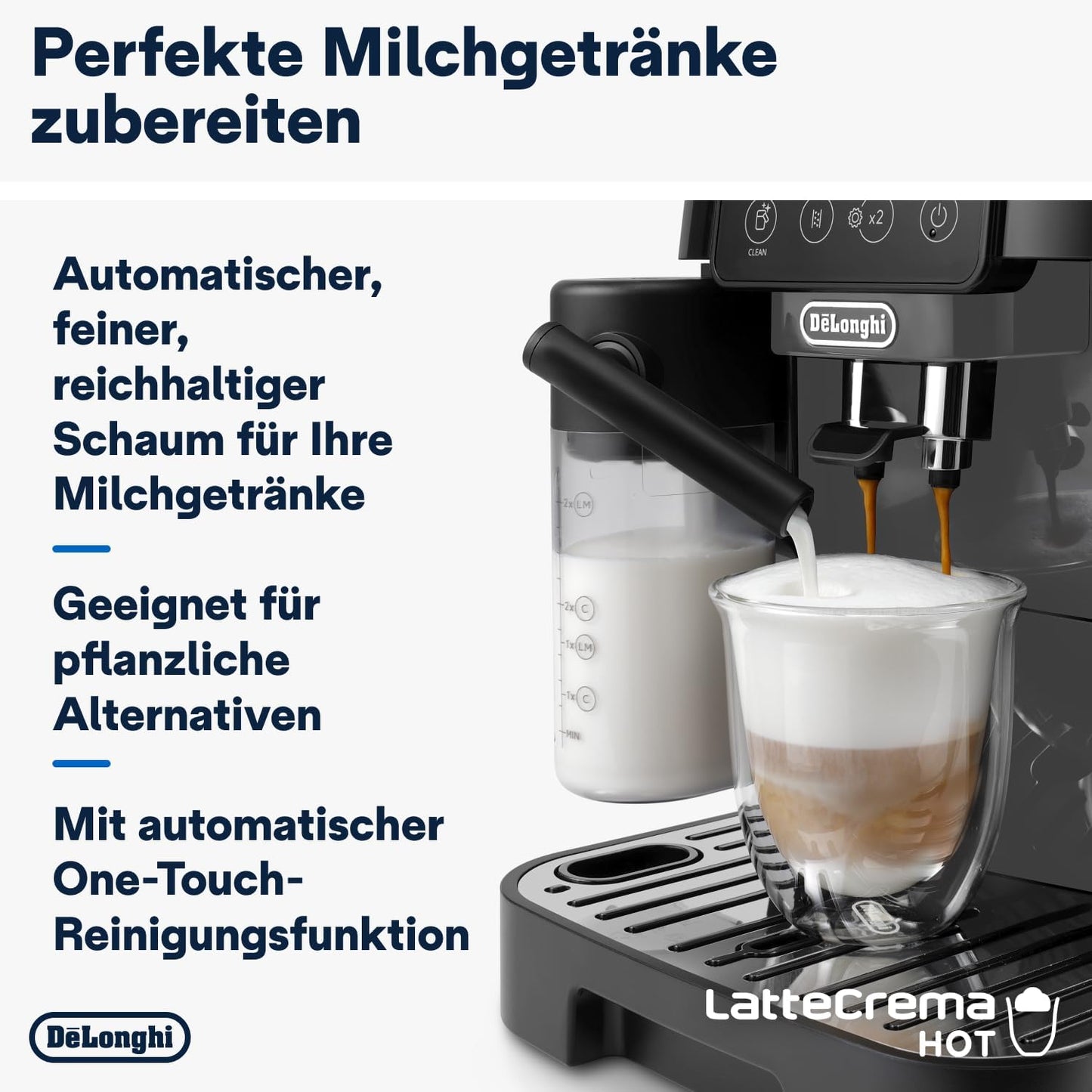 De'Longhi Magnifica Start ECAM222.60.BG Kaffeevollautomat, LatteCrema Milchsystem, Soft-Touch Bedienfeld, x2-Funktion