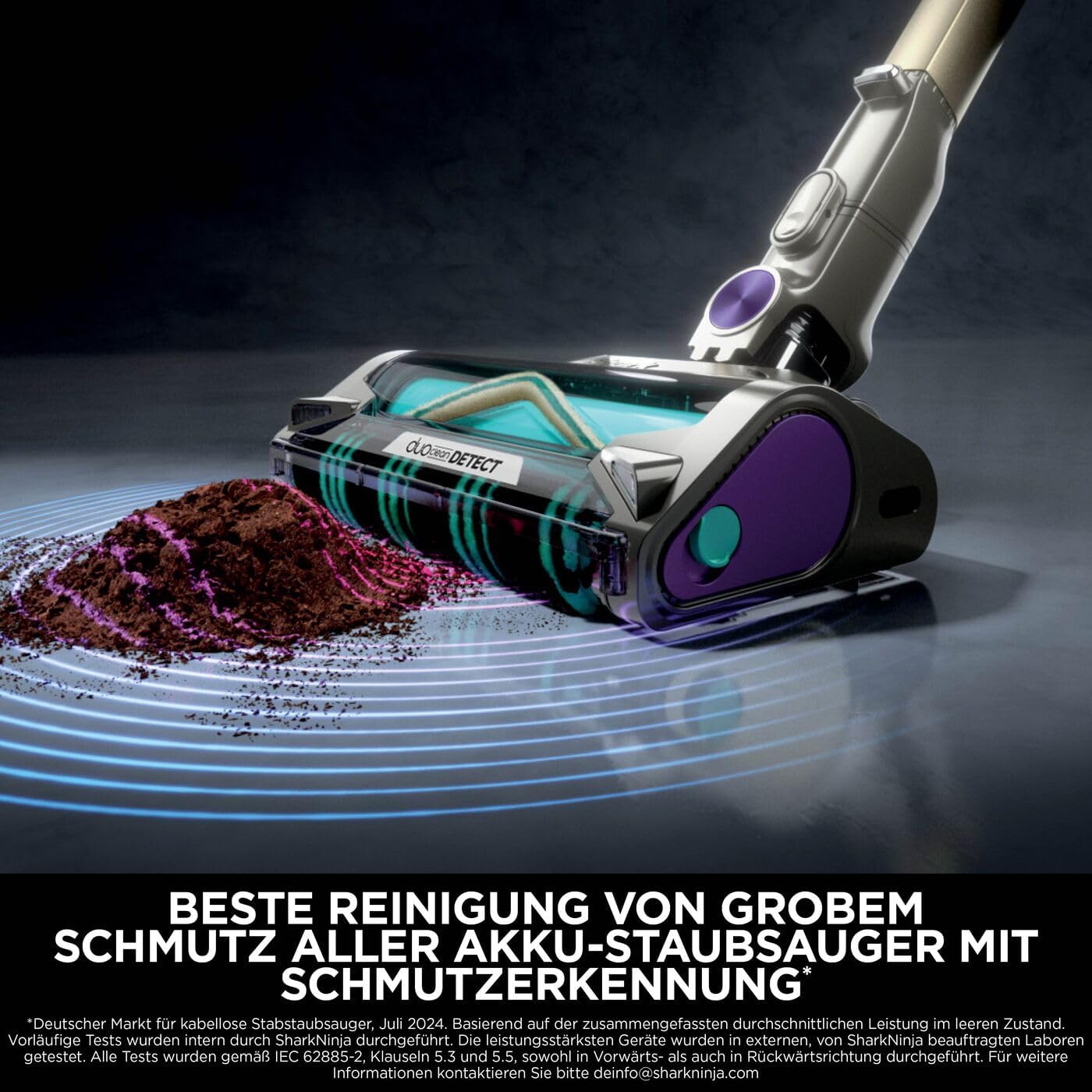 Shark PowerDetect Akku-Staubsauger: Auto-Entleerung, DuoClean Detect, Anti-Hair Wrap, Geruchsschutz, Grau