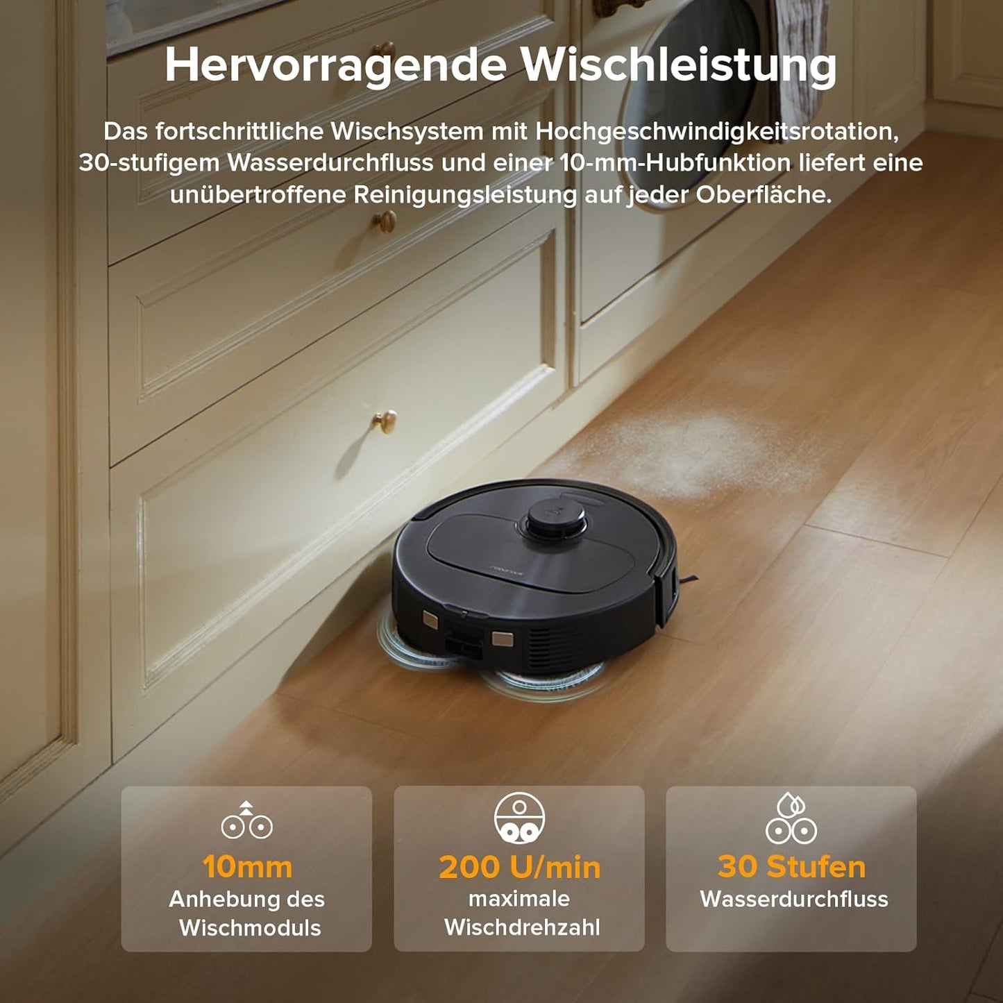 roborock Qrevo Saugroboter: 8000Pa Saugkraft, Hebemopp, All-in-One Dock