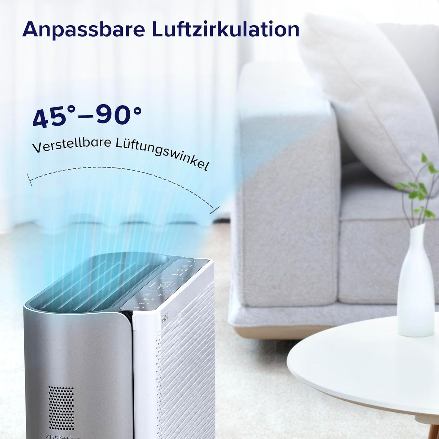 LEVOIT EverestAir Luftreiniger: Große Räume, Allergiker, Smart WiFi, Alexa, Leise 26dB