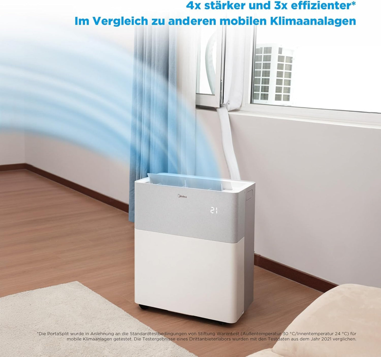 Midea PortaSplit Mobile Klimaanlage: Leise, Effizient, Kühlen, Heizen, Entfeuchten