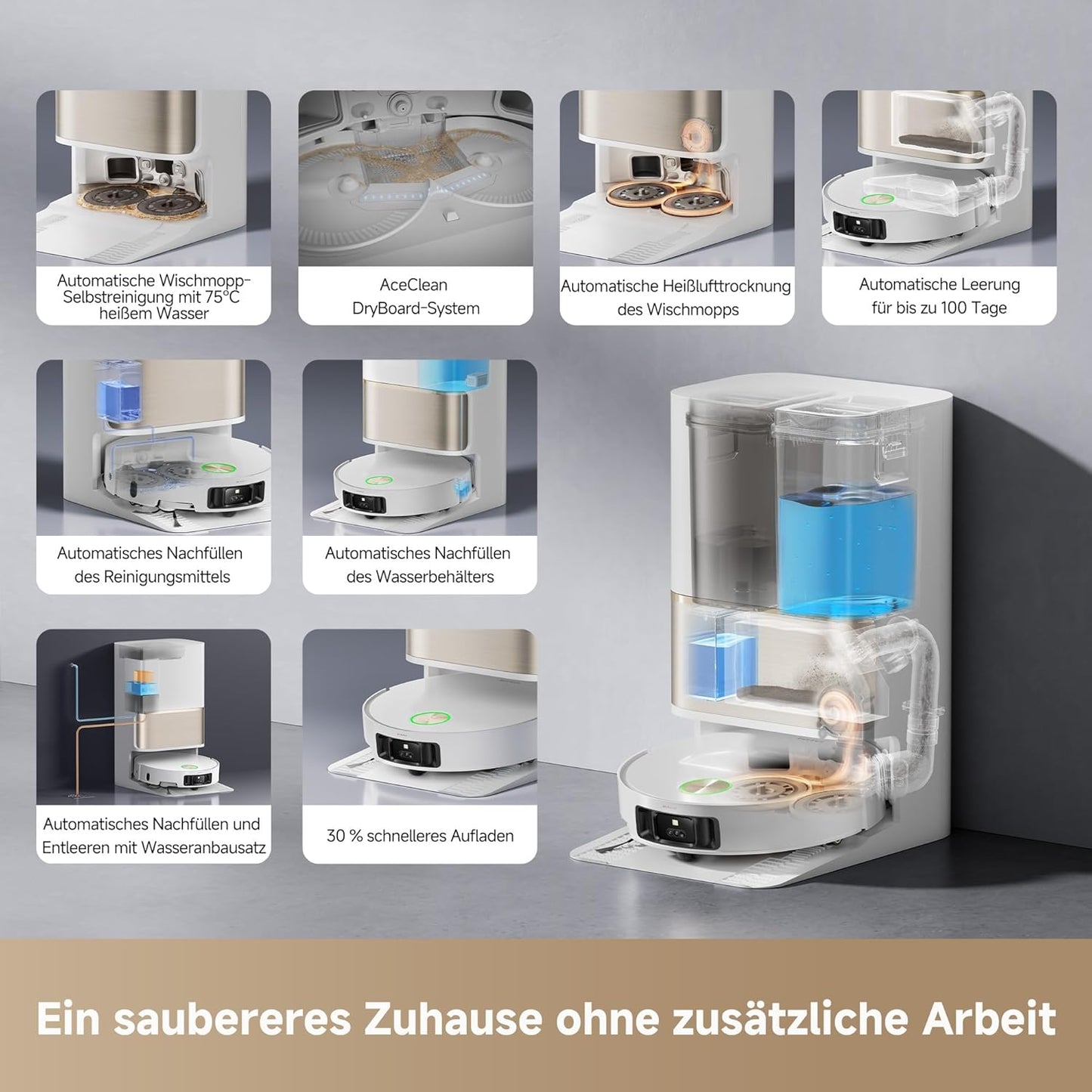 Dreame L50 Pro Ultra Saug- & Wischroboter: Auto-Entleerung, Selbstreinigung, 19.500 Pa