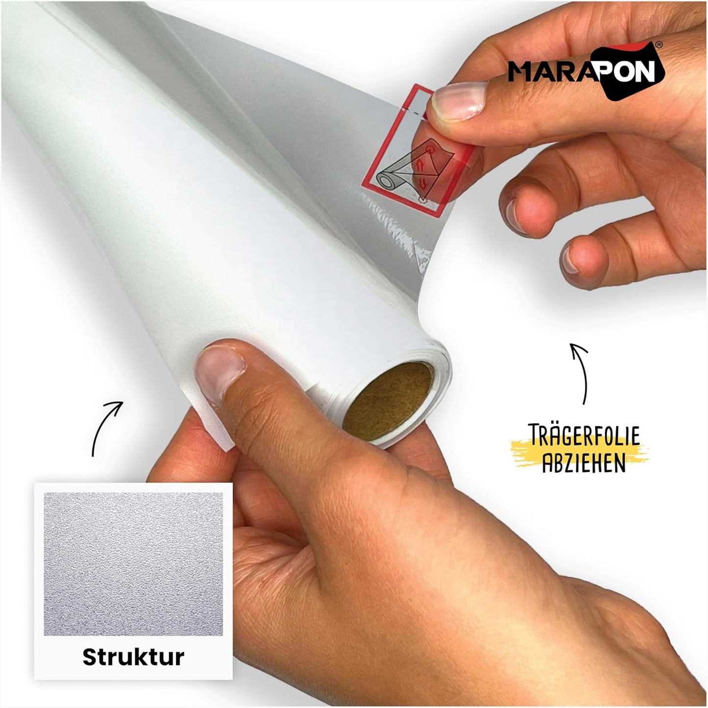 MARAPON® Matt Blickdichte Fensterfolie – Selbsthaftend für Privatsphäre, UV-Schutz, Milchglas-Effekt