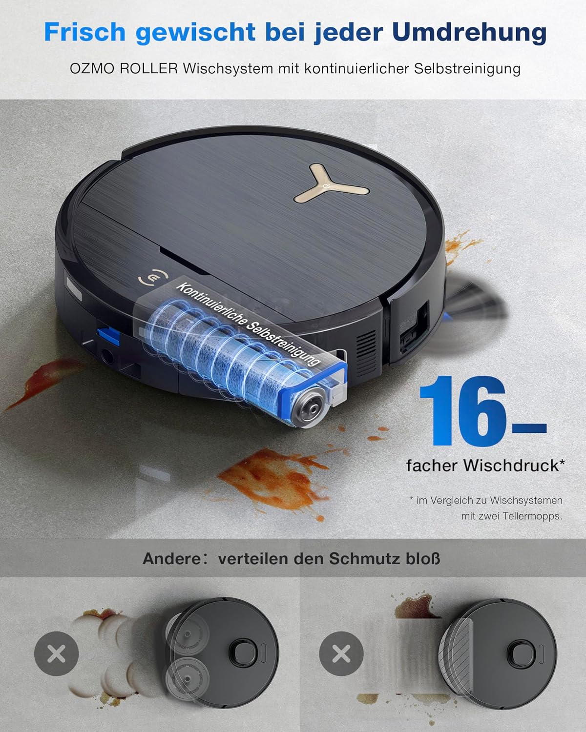 ECOVACS DEEBOT X9 PRO Omni: Intelligenter Saug-Wisch-Roboter, 16.600 Pa, Heißwasser-Moppwäsche.