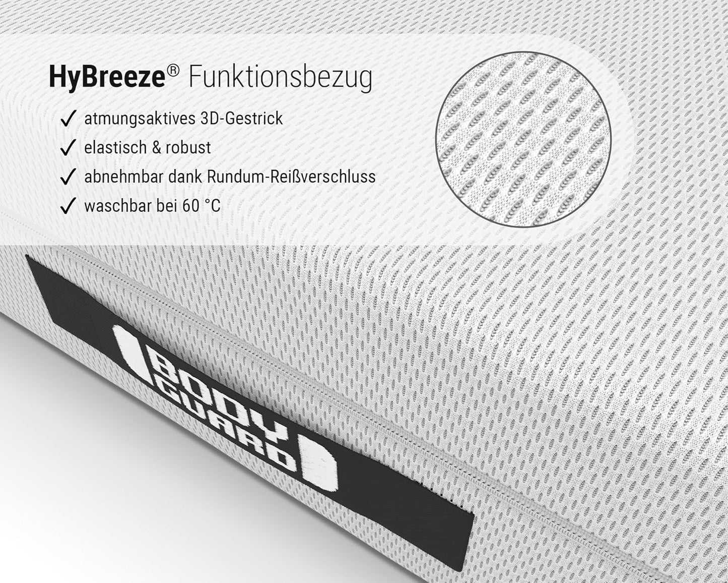 Bodyguard bett1 Anti-Kartell-Matratze: Ergonomischer QXSchaum, 2in1 Härte, Oeko-Tex, Waschbarer Bezug – Bester Schlaf!