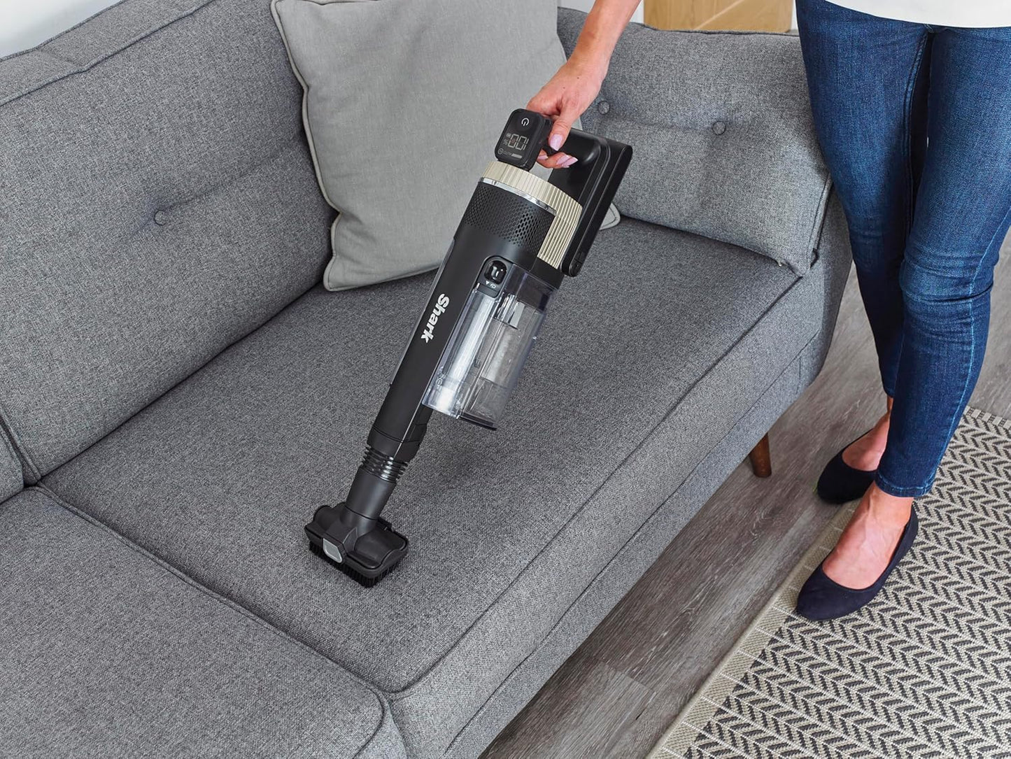 Shark Stratos Kabelloser Akku-Staubsauger PowerFins Plus CleanSense IQ Technologie