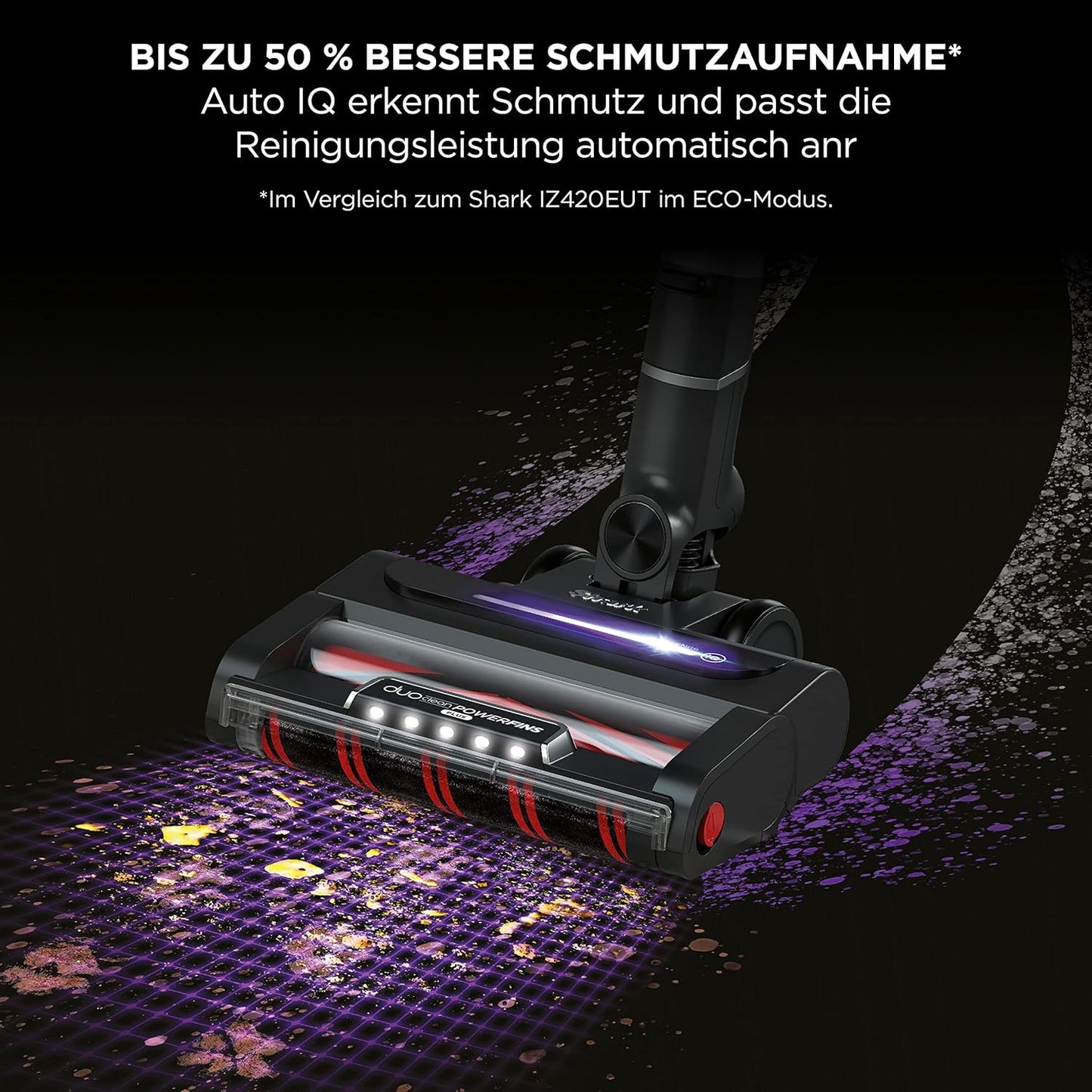 Shark IZ420EUT Kabelloser Stielstaubsauger: Smart, Leistungsstark, Anti Hair Wrap, Lange Laufzeit