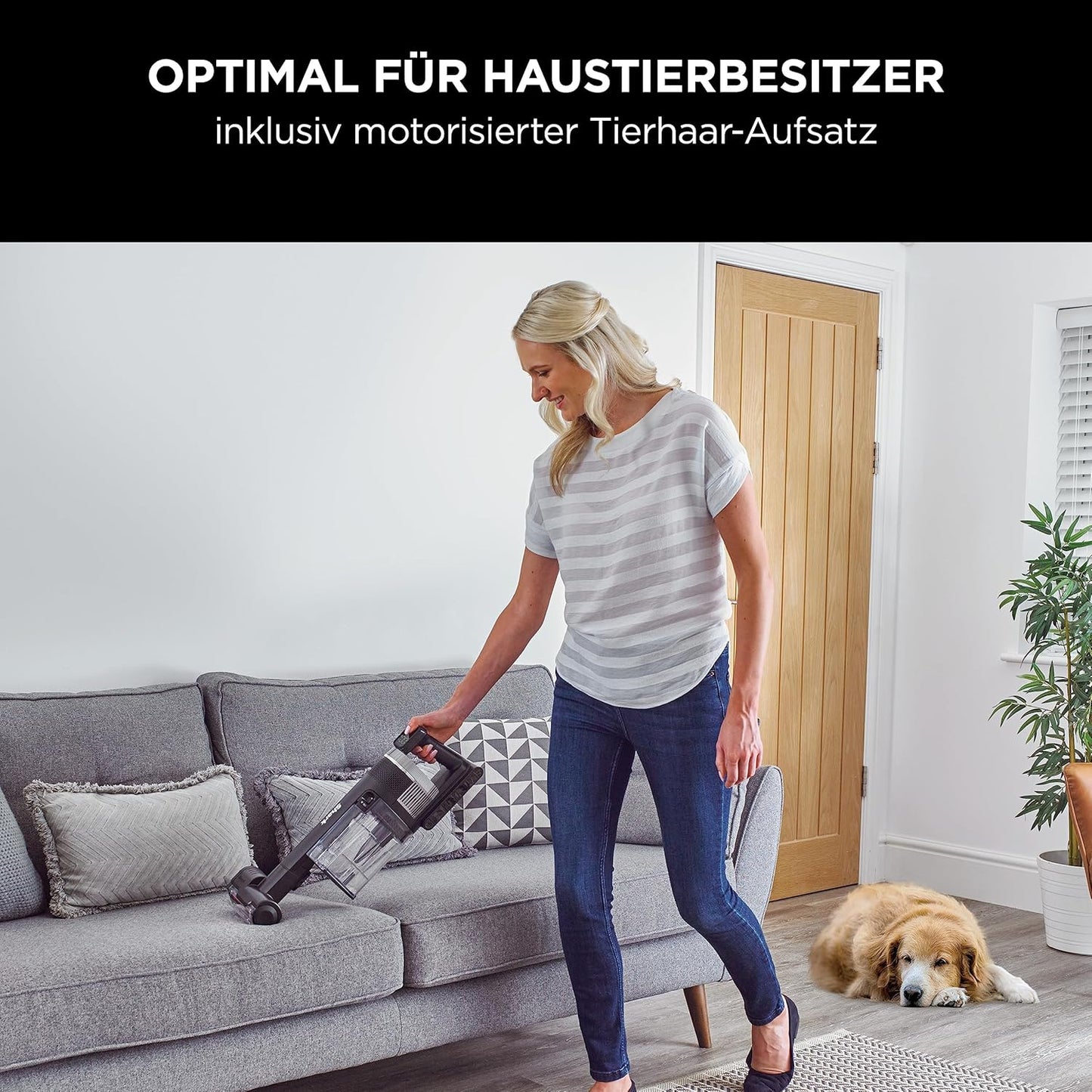 Shark IZ420EUT Kabelloser Stielstaubsauger: Smart, Leistungsstark, Anti Hair Wrap, Lange Laufzeit