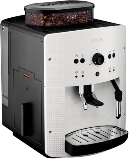 Krups Arabica Picto Kaffeevollautomat: Milchdüse, 2-Tassen, Drehregler, einfache Reinigung, TÜV-zertifiziert, Weiß