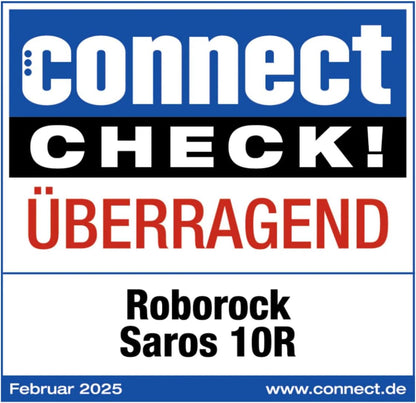 roborock Saros 10R Saugroboter mit Wischfunktion, ultraflach, StarSight 2.0, Zero-Tangle, Multifunktions-Dock