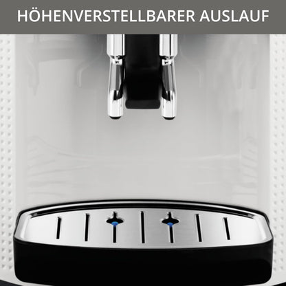 Krups Arabica Picto Kaffeevollautomat: Milchdüse, 2-Tassen, Drehregler, einfache Reinigung, TÜV-zertifiziert, Weiß