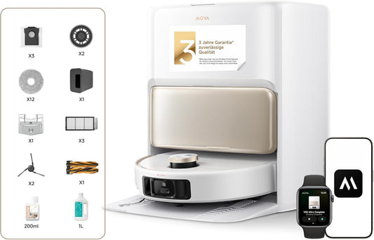 Mova V50 Ultra Saugroboter: Smartes Wischen, 24.000 Pa, Tierhaar-Champion