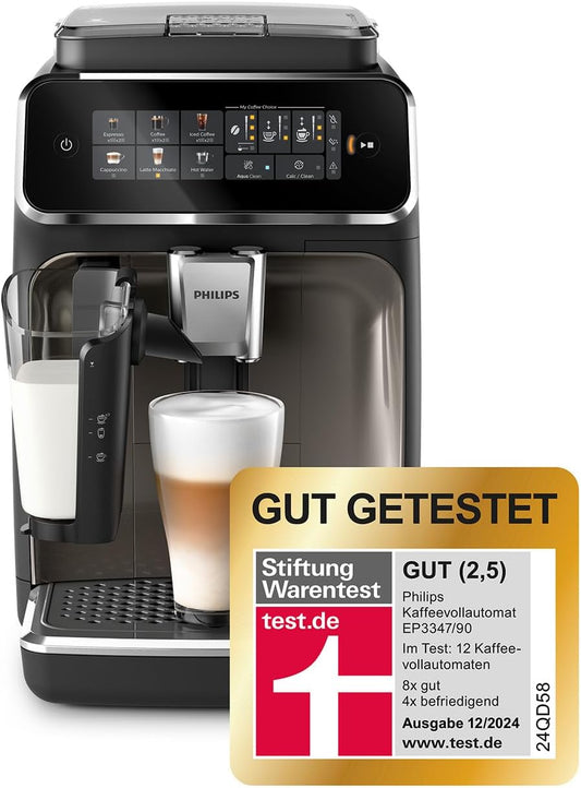 Philips 3300 Kaffeevollautomat LatteGo: Cremiger Milchschaum, Leise, Einfachste Reinigung