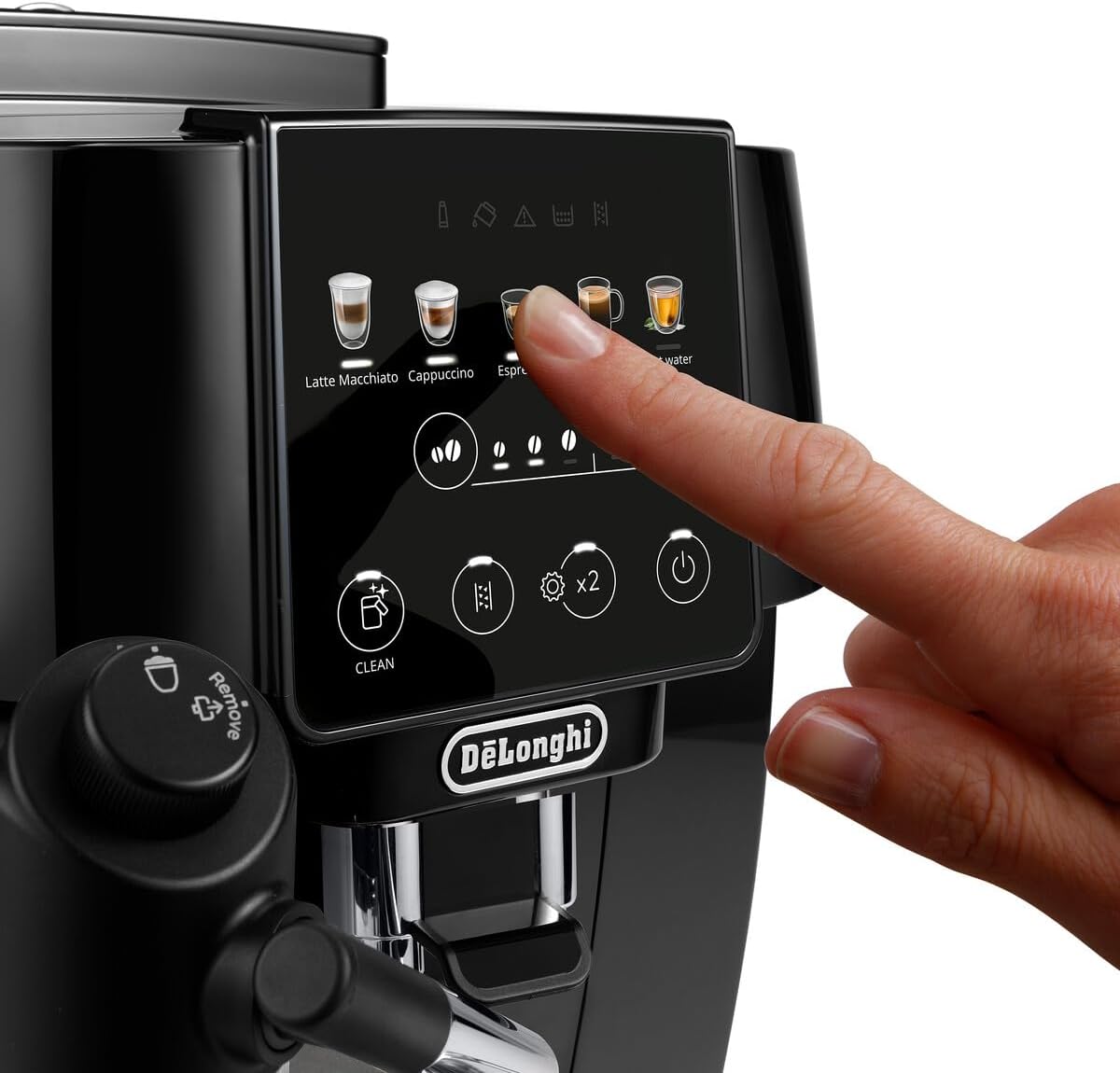 De'Longhi Magnifica Start Kaffeevollautomat, LatteCrema-Milchsystem, Espresso, Cappuccino, Soft-Touch, Schwarz