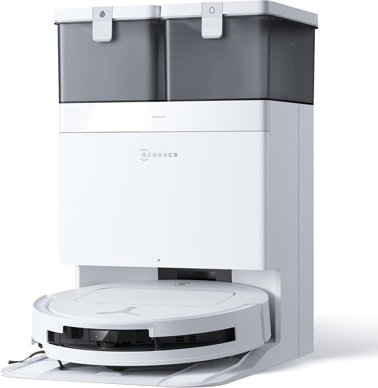 ECOVACS DEEBOT T50 Omni Saugroboter: 15.000 Pa, Heisswasser-Wischfunktion mit All-in-One Station