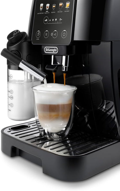 De'Longhi Magnifica Start Kaffeevollautomat, LatteCrema-Milchsystem, Espresso, Cappuccino, Soft-Touch, Schwarz