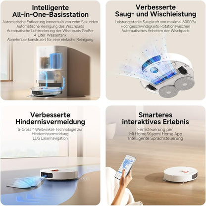 Xiaomi Robot Vacuum X20+ Saugroboter: 6000Pa, Absaugstation, Auto-Trocknung, LDS Navigation
