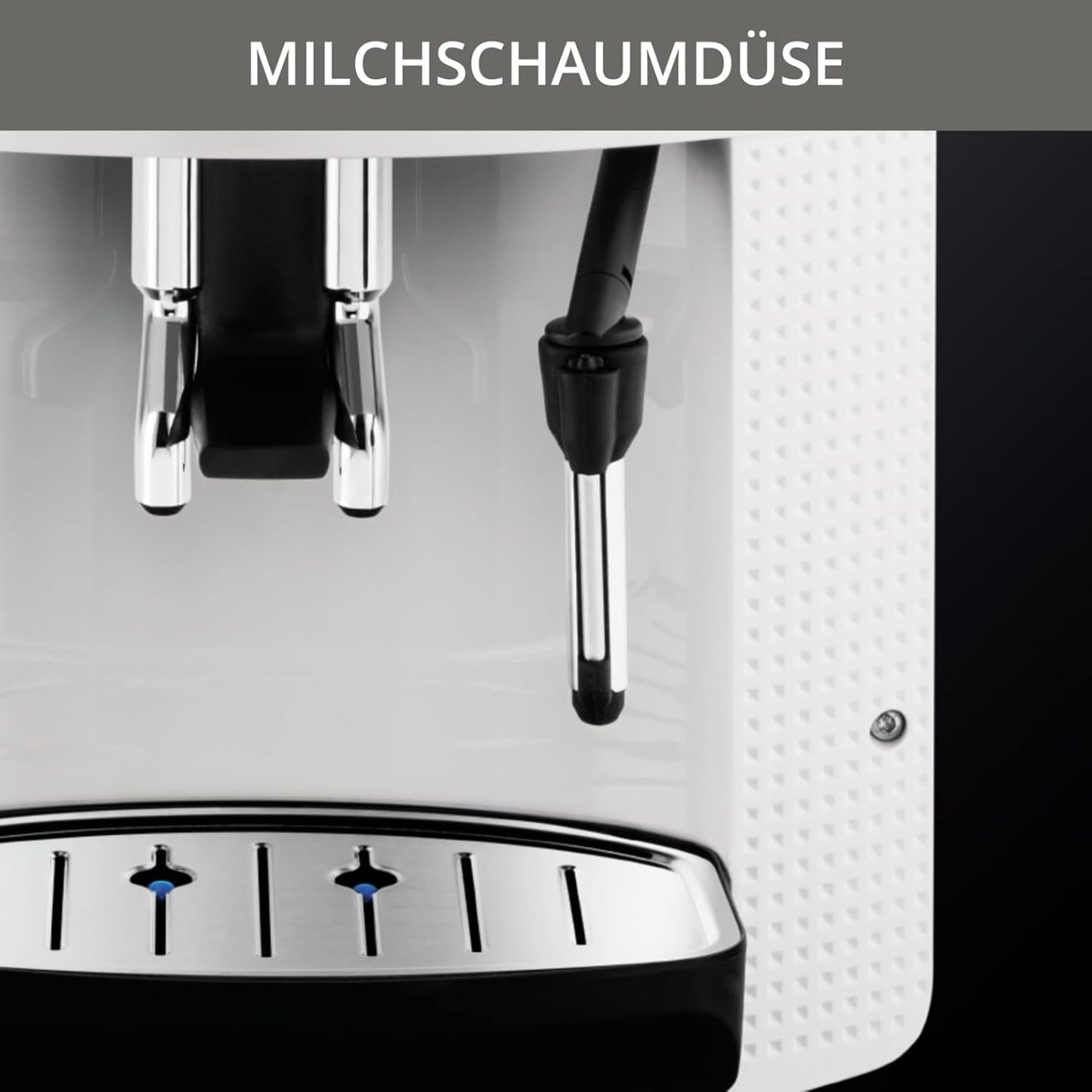 Krups Arabica Picto Kaffeevollautomat: Milchdüse, 2-Tassen, Drehregler, einfache Reinigung, TÜV-zertifiziert, Weiß