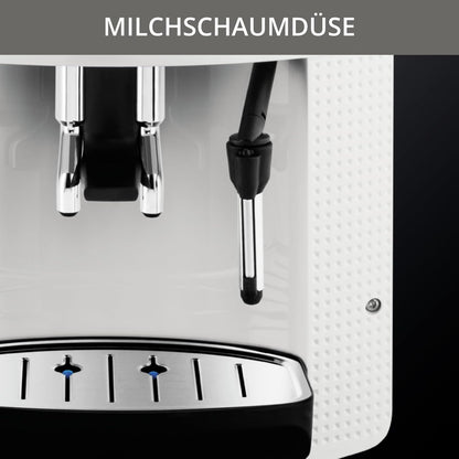 Krups Arabica Picto Kaffeevollautomat: Milchdüse, 2-Tassen, Drehregler, einfache Reinigung, TÜV-zertifiziert, Weiß