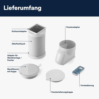 De'Longhi Pinguino Kompakt Mobiles Klimagerät 8.300 BTU/h Entfeuchtung Timer A