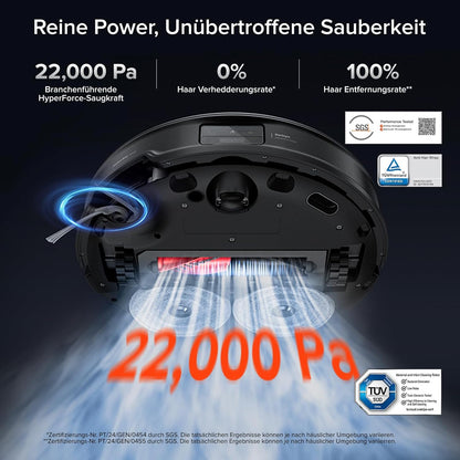 roborock Saros 10R Saugroboter mit Wischfunktion, ultraflach, StarSight 2.0, Zero-Tangle, Multifunktions-Dock