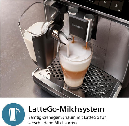 Philips 3300 Kaffeevollautomat LatteGo: Cremiger Milchschaum, Leise, Einfachste Reinigung