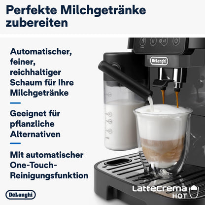 De'Longhi Magnifica Start ECAM222.60.BG Kaffeevollautomat, LatteCrema Milchsystem, Soft-Touch Bedienfeld, x2-Funktion