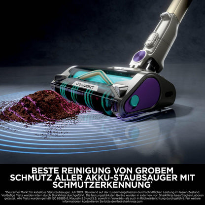 Shark PowerDetect Akku-Staubsauger: Auto-Entleerung, DuoClean Detect, Anti-Hair Wrap, Geruchsschutz, Grau