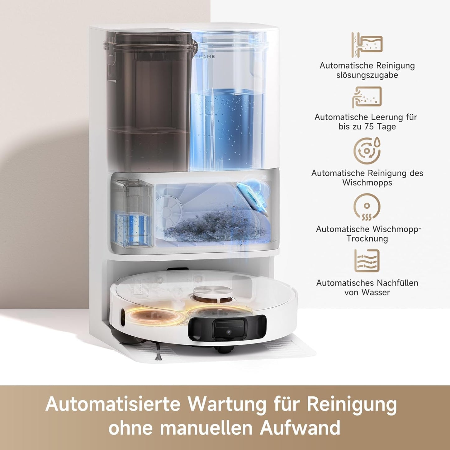 dreame L10s Ultra Gen 2 Saugroboter, MopExtend, 10.000Pa Vormax, Tierfreundlich, Vollautomatisch