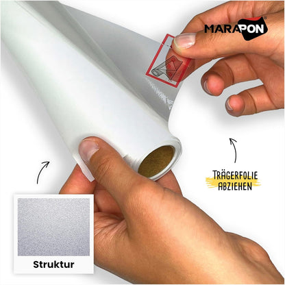 MARAPON® Matt Blickdichte Fensterfolie – Selbsthaftend für Privatsphäre, UV-Schutz, Milchglas-Effekt