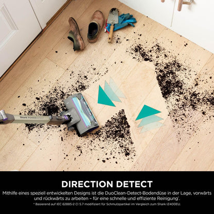 Shark PowerDetect Akku-Staubsauger: Auto-Entleerung, DuoClean Detect, Anti-Hair Wrap, Geruchsschutz, Grau